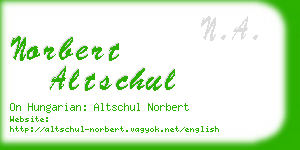 norbert altschul business card